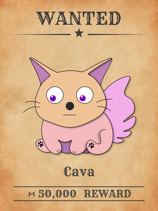 Cava NFT, a pink multicolored cat from 'Wanted Cats' collection, stalking influential figures in Meowpolis.